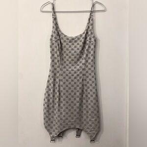 MISBHV Monogram Reflective Garter Mini Dress S